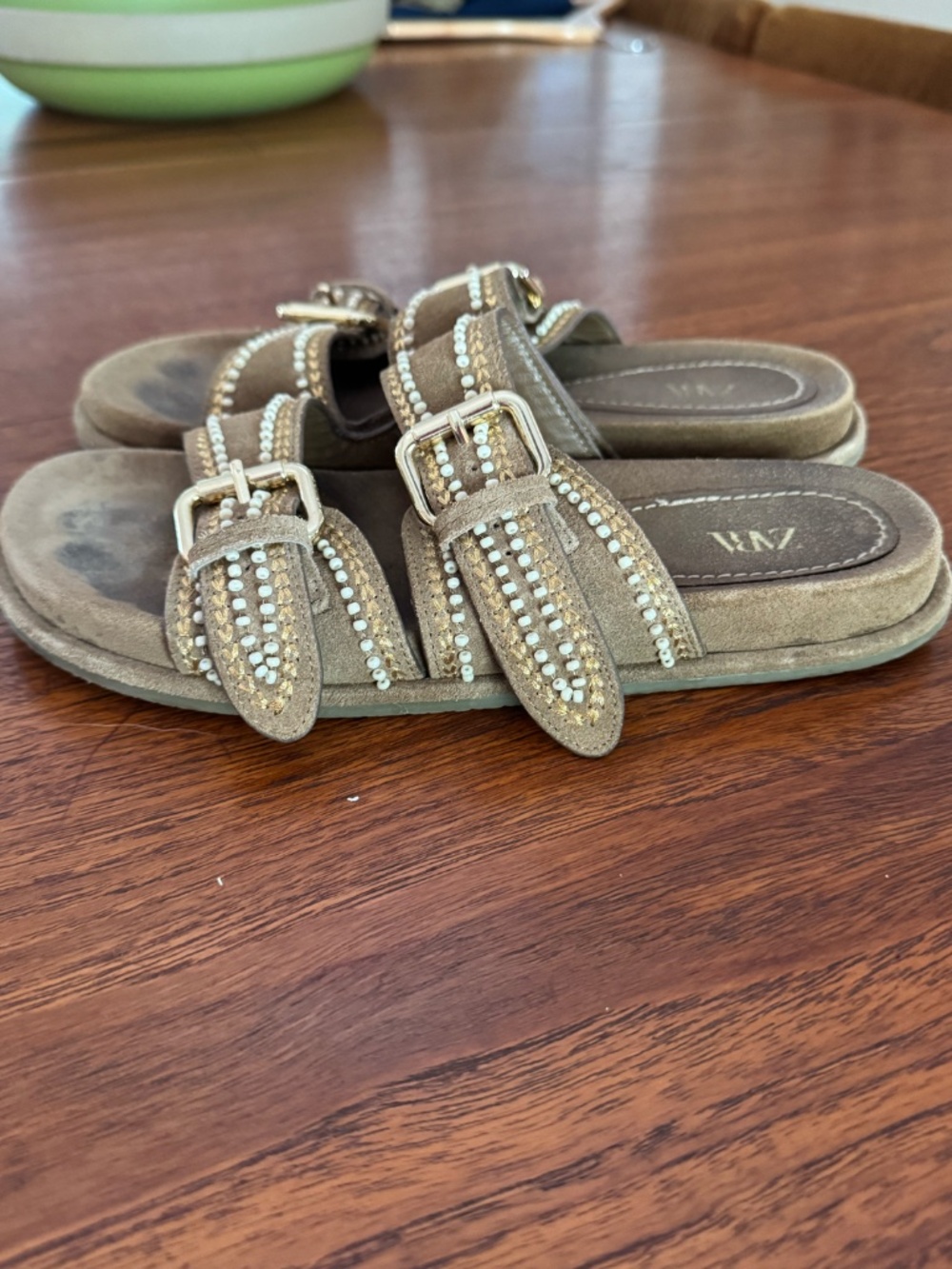 Beaded & Suede Slides - 39 - Picture 2 of 4